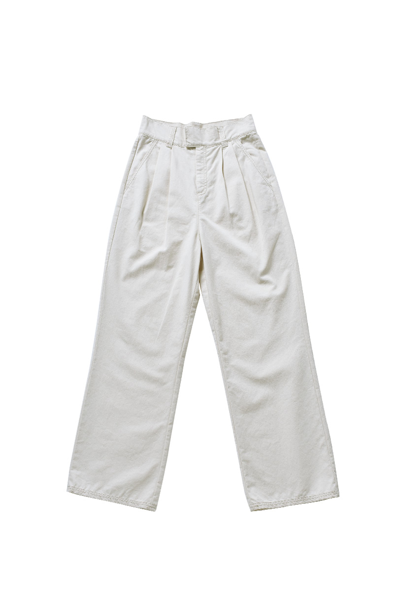 Tucked Straight Trouser 詳細画像 White 1