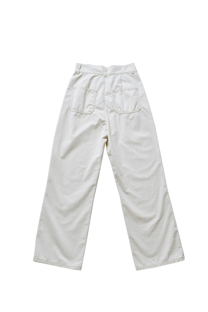 Tucked Straight Trouser 詳細画像 White 2