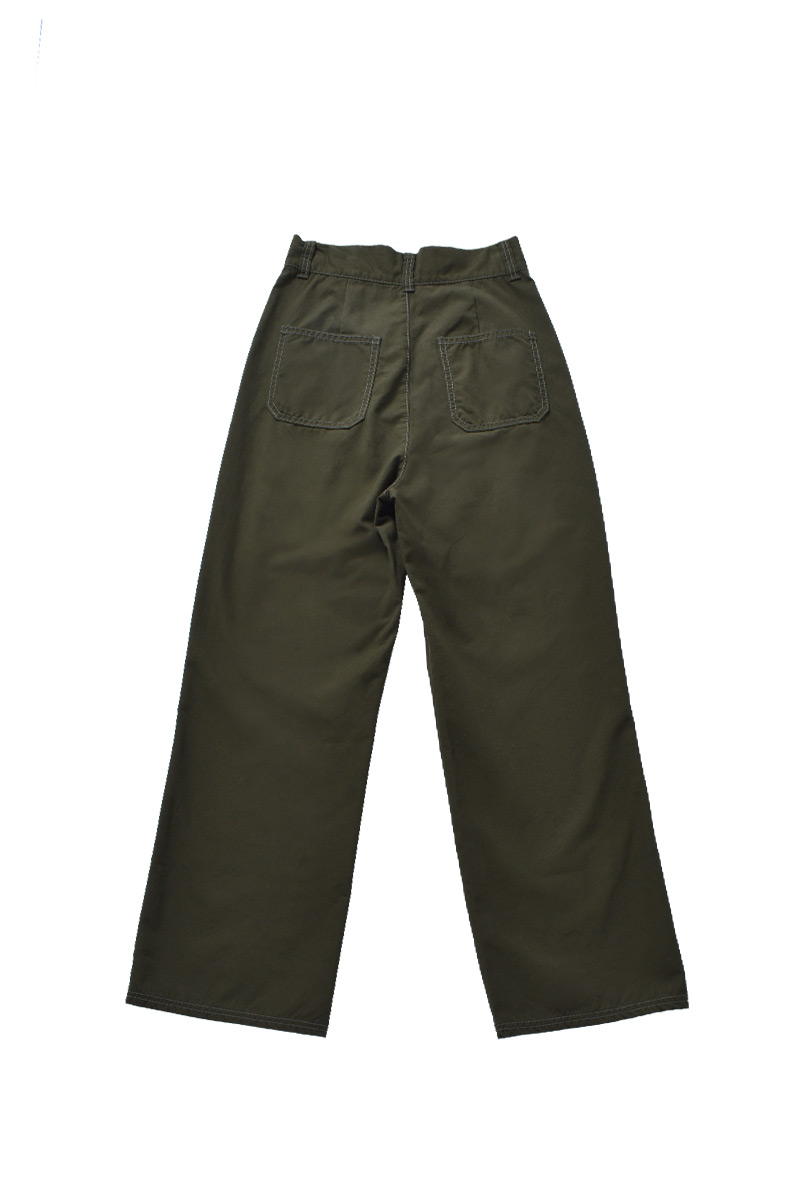 Tucked Straight Trouser 詳細画像 Khaki 2