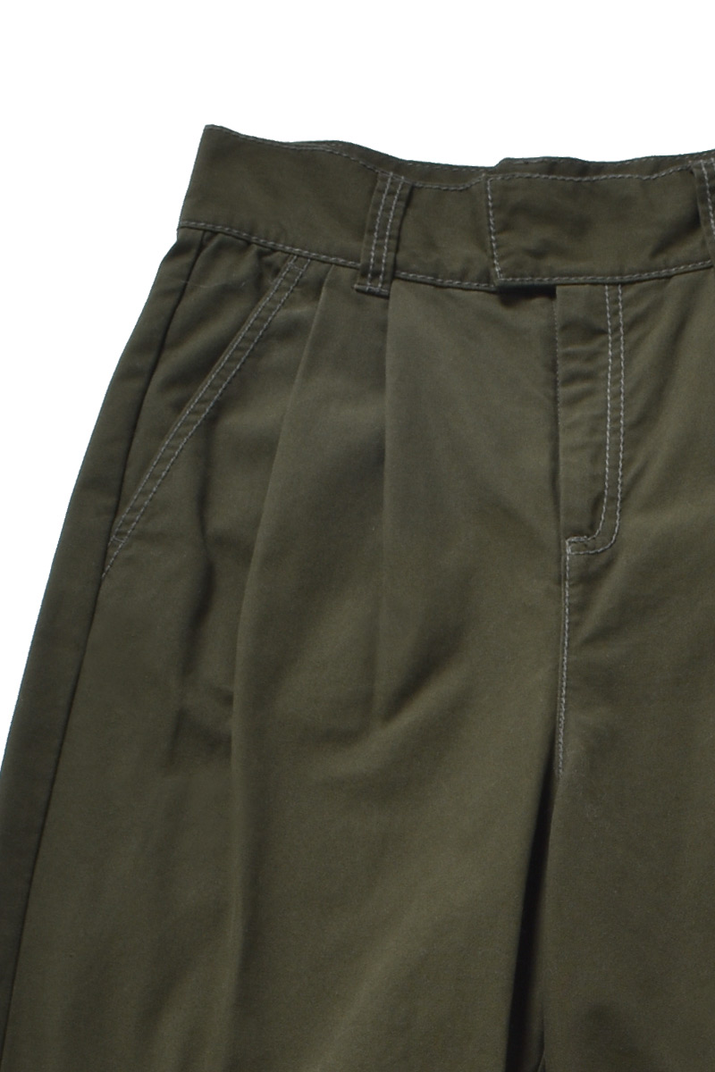 Tucked Straight Trouser 詳細画像 Khaki 3