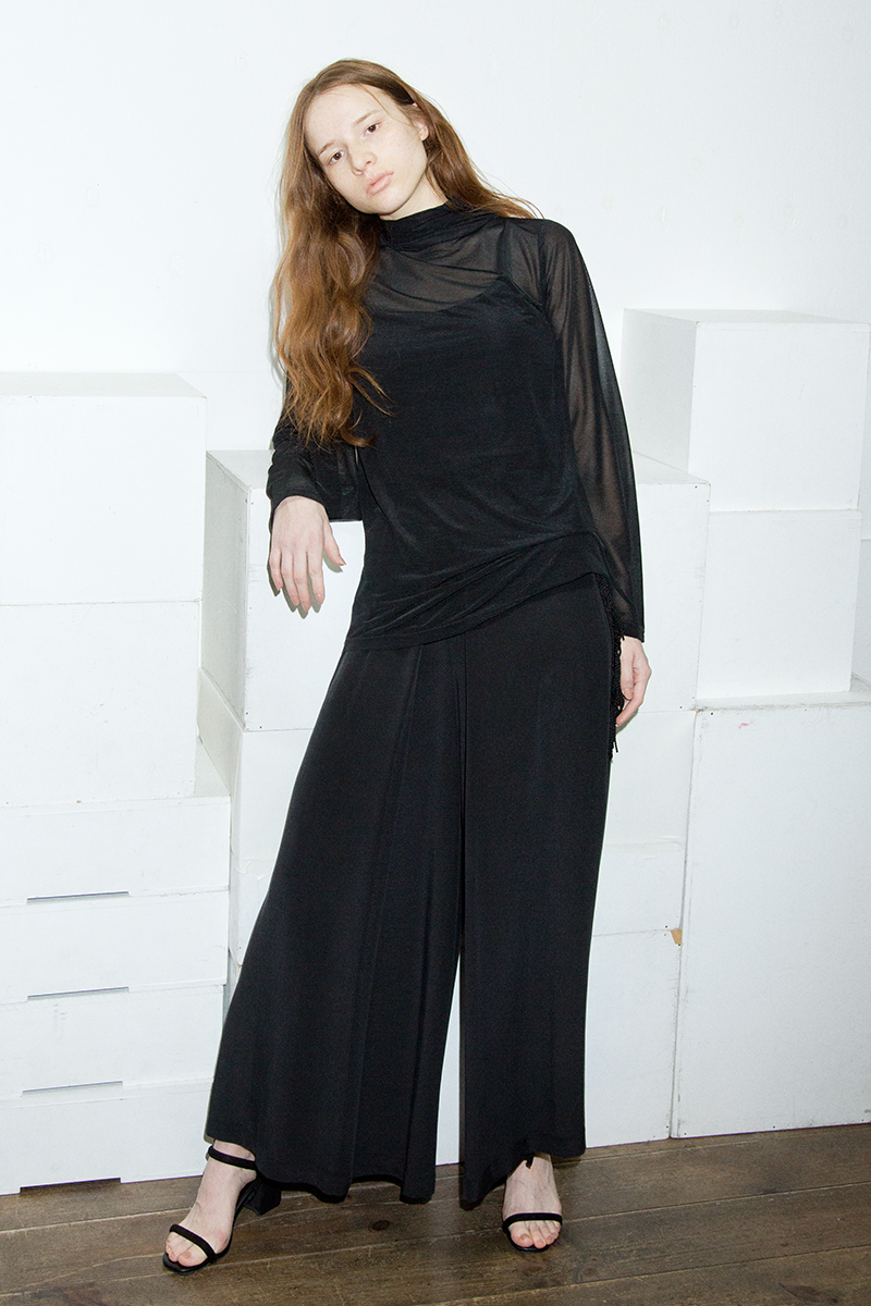 Line Fringe Trouser 詳細画像 Black 1