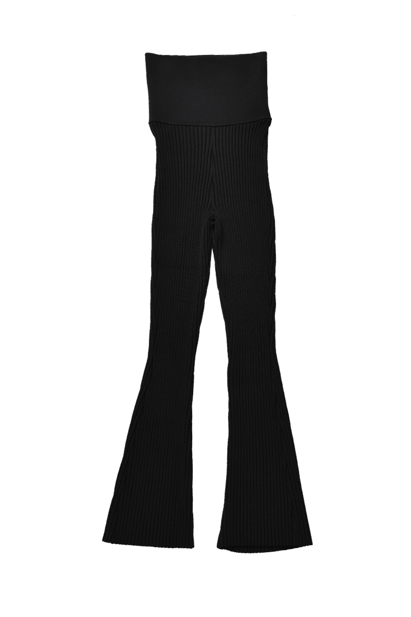 Rib Knit Flair Trouser
