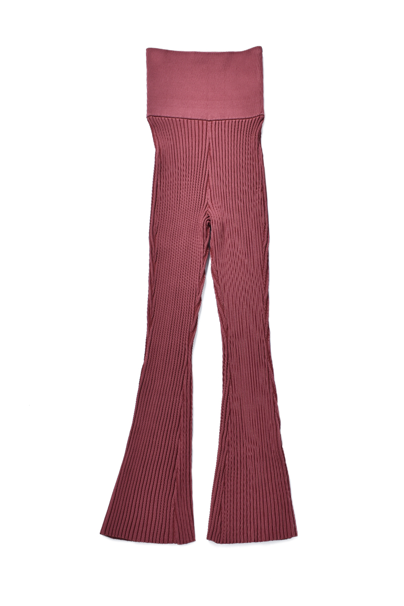 Rib Knit Flair Trouser