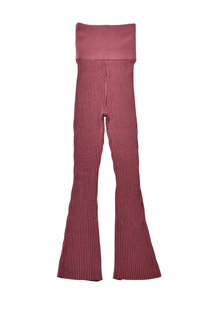 Rib Knit Flair Trouser 詳細画像 Bordeaux 2