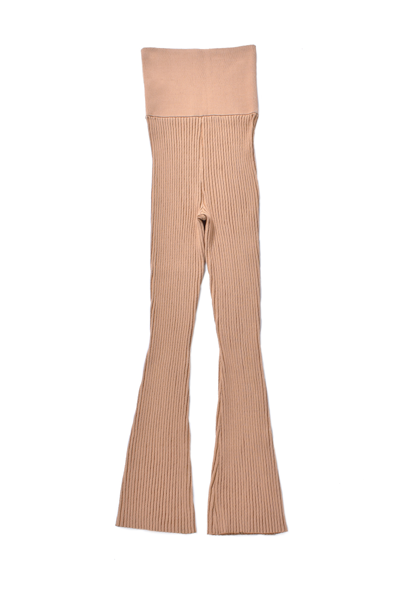 Rib Knit Flair Trouser 詳細画像 Beige 2