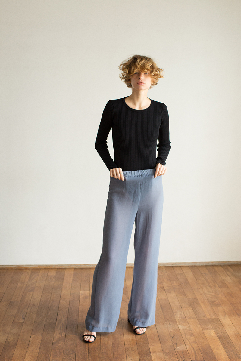 Sheer Straight Trouser 詳細画像 Blue 2