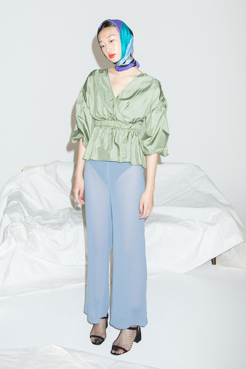 Sheer Straight Trouser 詳細画像 Blue 3