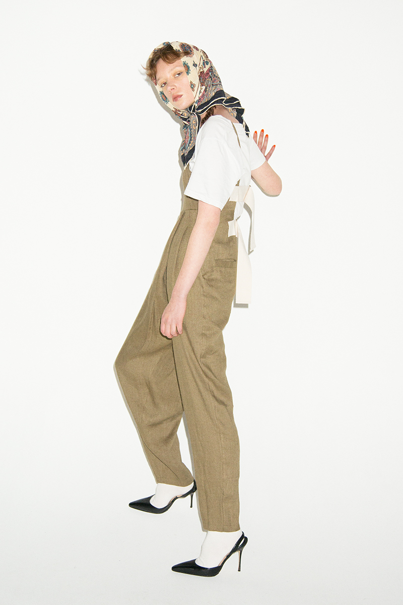 Back Belted Jump Suits 詳細画像 Khaki 2