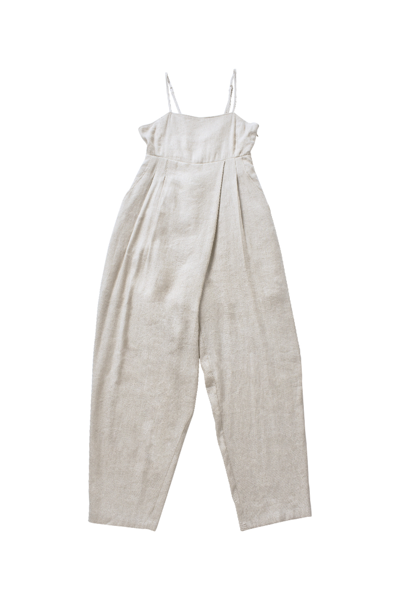 Back Belted Jump Suits 詳細画像 White 1