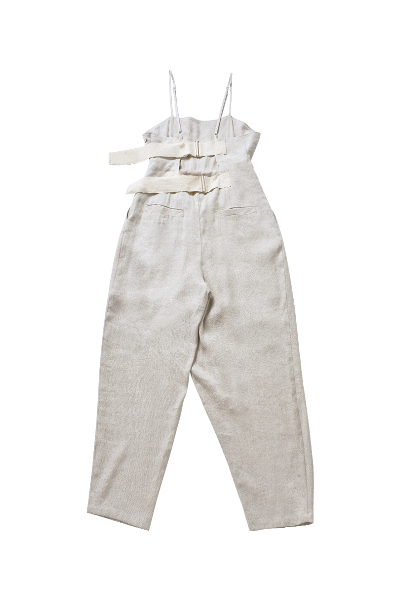 Back Belted Jump Suits 詳細画像 White 2