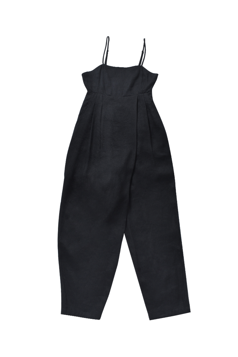 Back Belted Jump Suits 詳細画像 Black 1