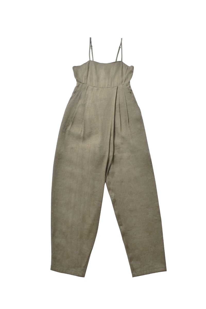Back Belted Jump Suits 詳細画像 Khaki 1