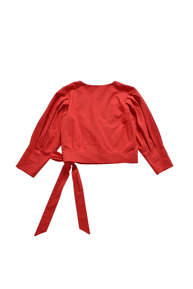 Sleeve Tucked 2 Piece 詳細画像 Red 2