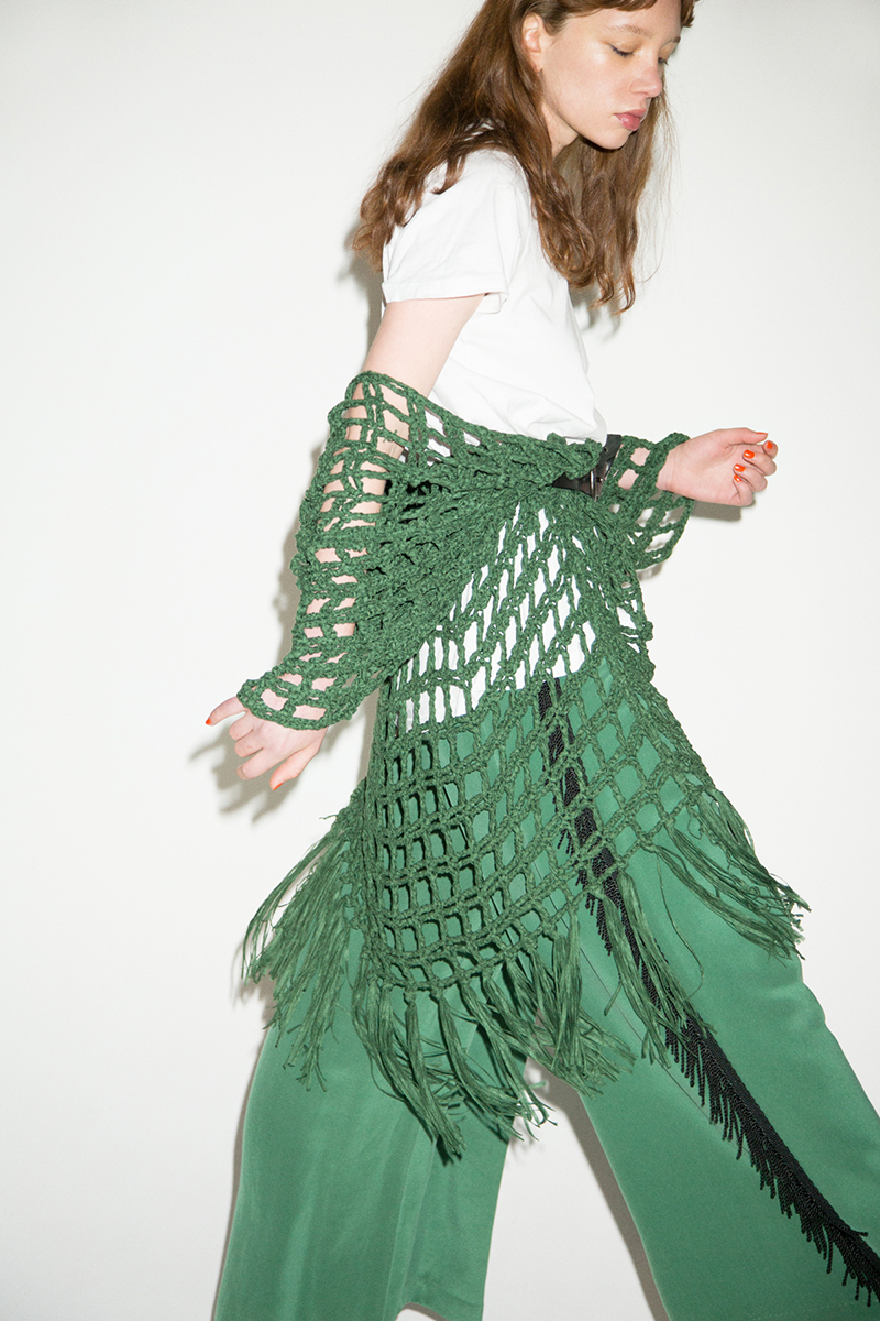 Tape Yarn Long Gown 詳細画像 Green 1
