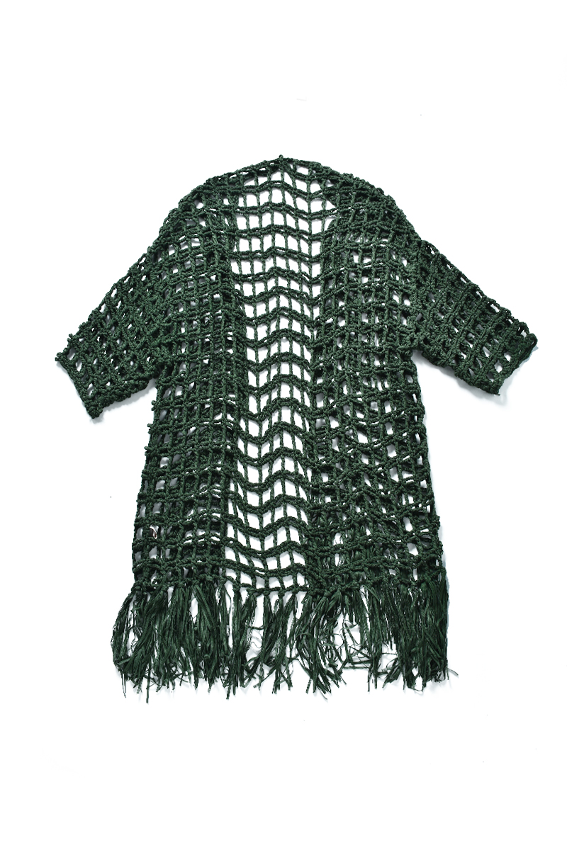Tape Yarn Long Gown 詳細画像 Green 2