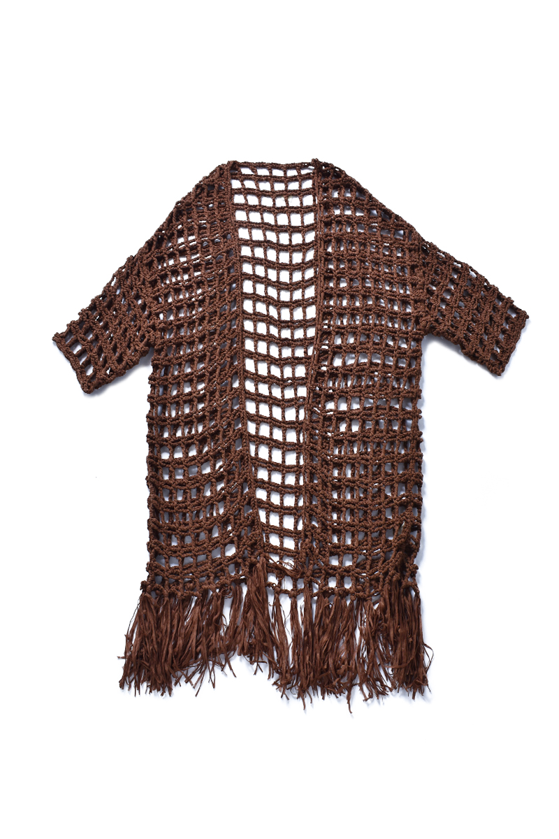 Tape Yarn Long Gown 詳細画像 Brown 1