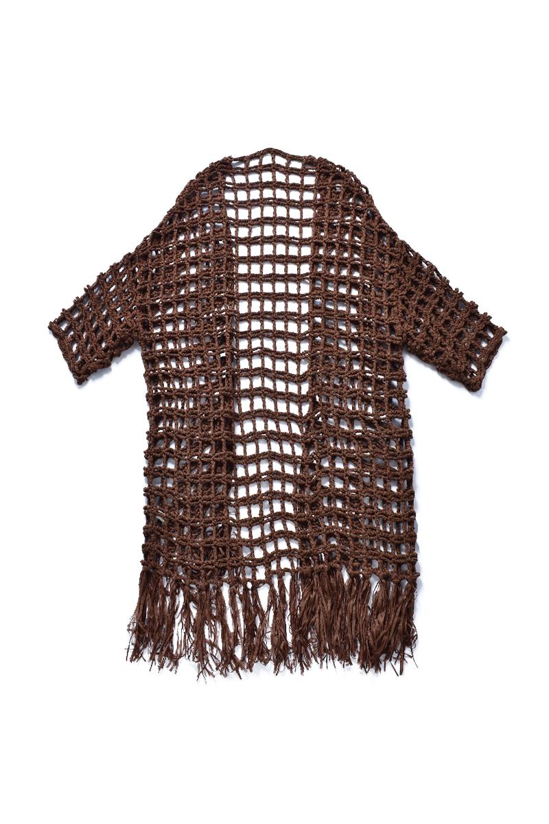Tape Yarn Long Gown 詳細画像 Brown 2