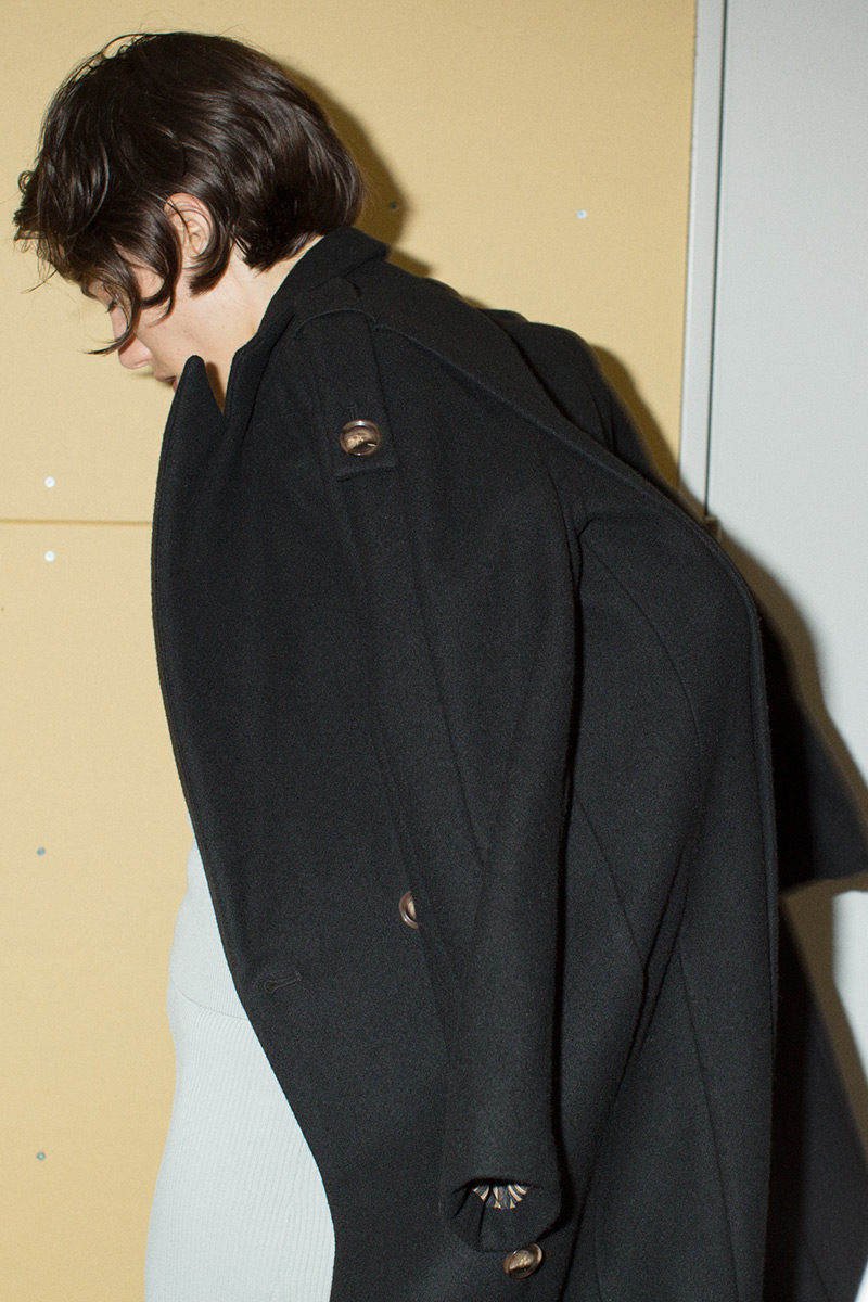 Double  Breasted Long Coat 詳細画像 Black 3