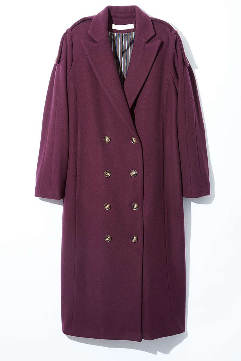 Double  Breasted Long Coat 詳細画像 Purple 1