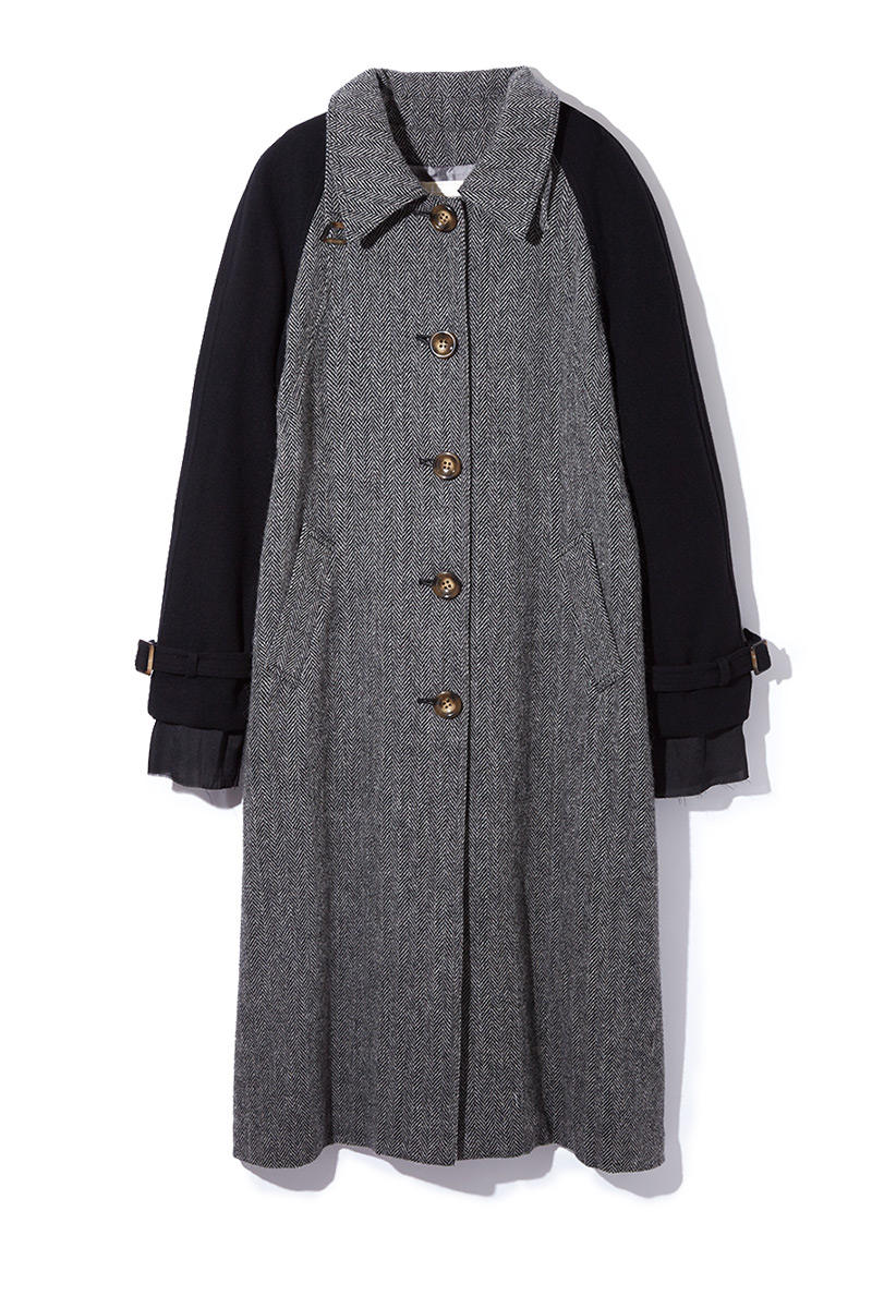 Combination Wool Long Coat 詳細画像 Black 1