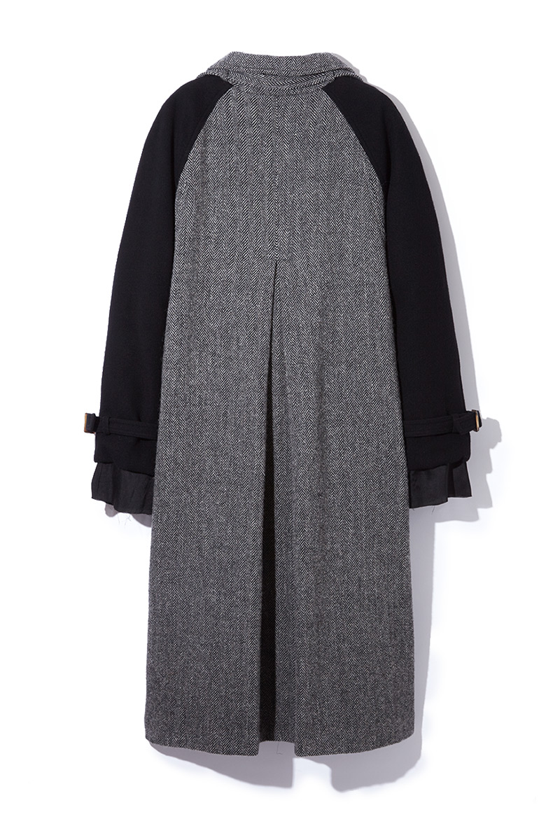 Combination Wool Long Coat 詳細画像 Black 2