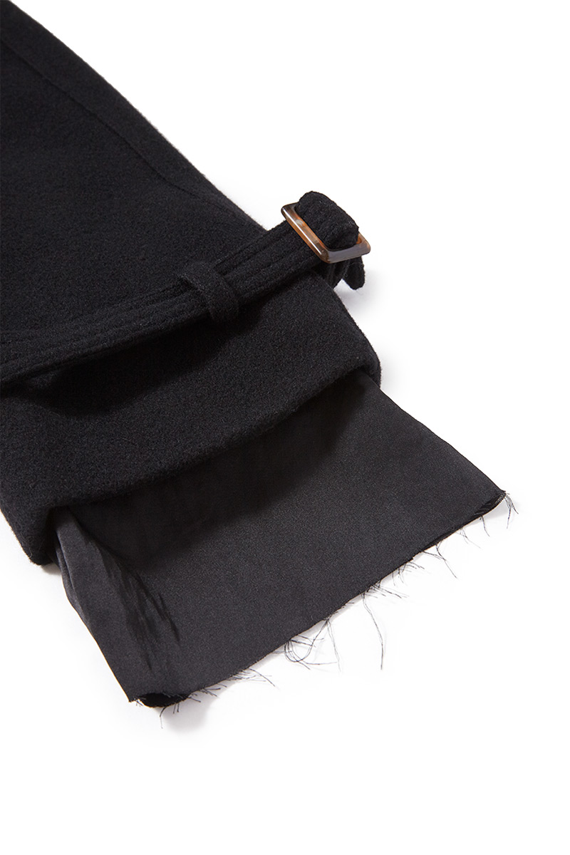 Combination Wool Long Coat 詳細画像 Black 3