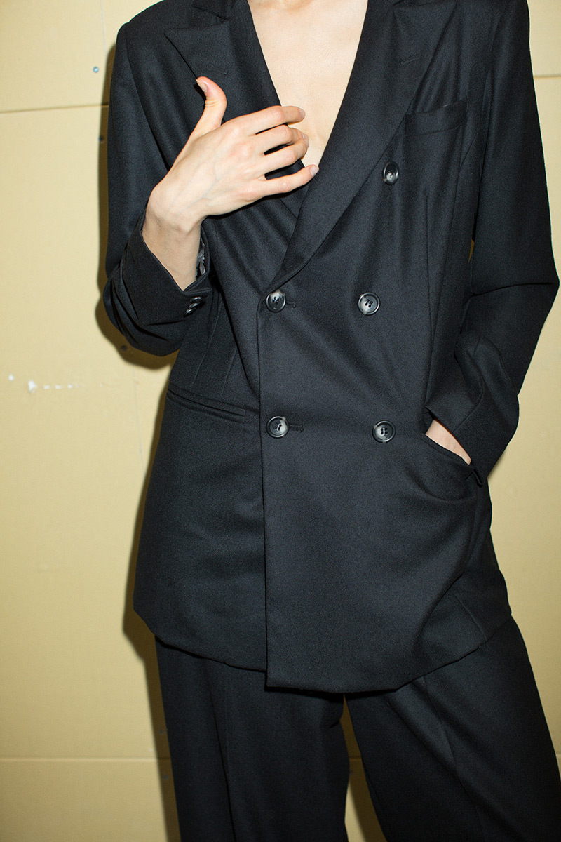 Double Breasted Jacket 詳細画像 Black 2