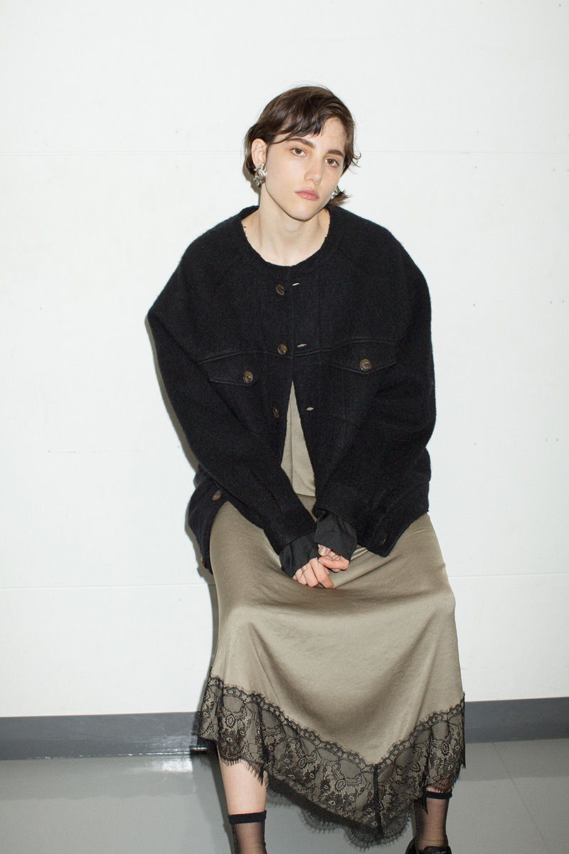 Fluffy Wool Jacket 詳細画像 Black 1