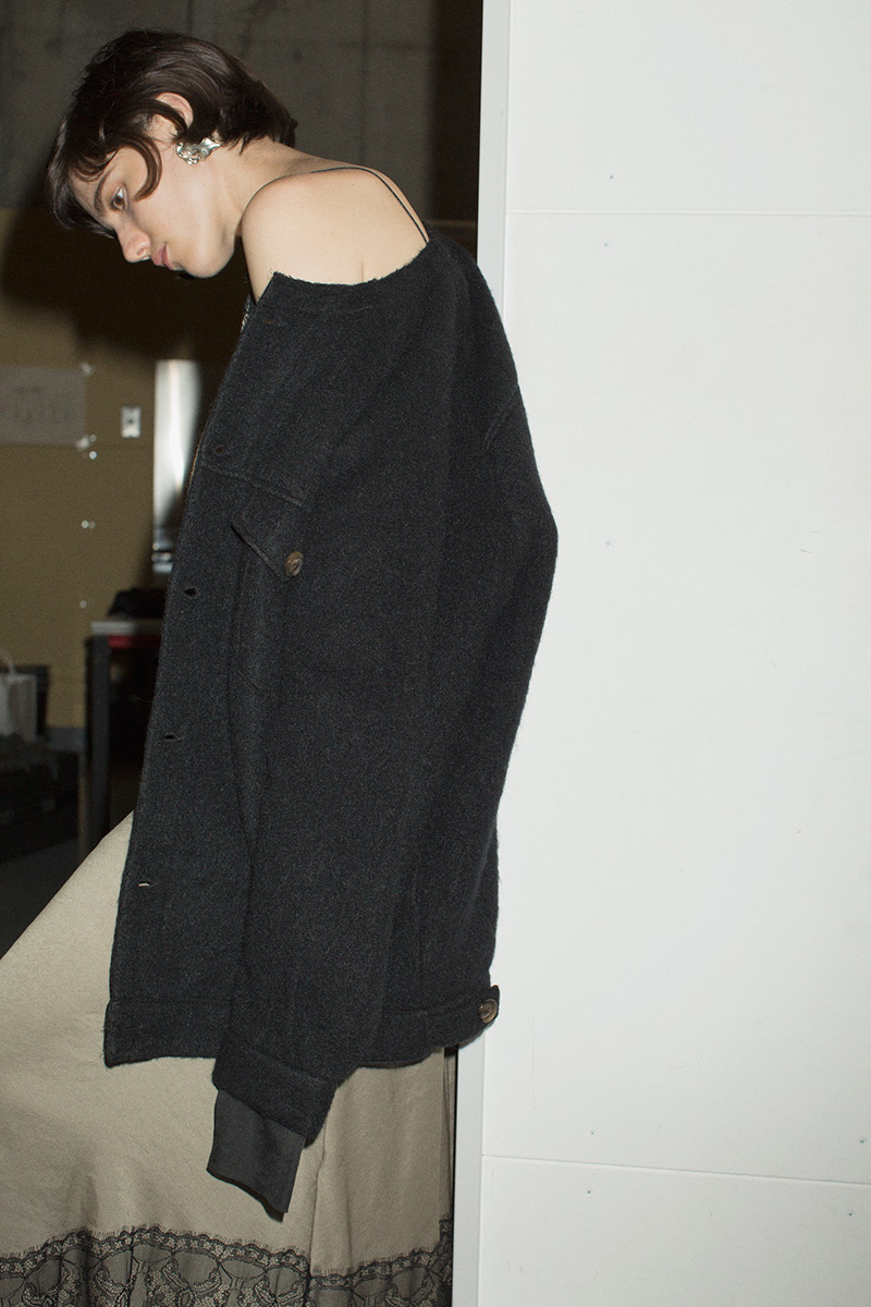 Fluffy Wool Jacket 詳細画像 Black 2