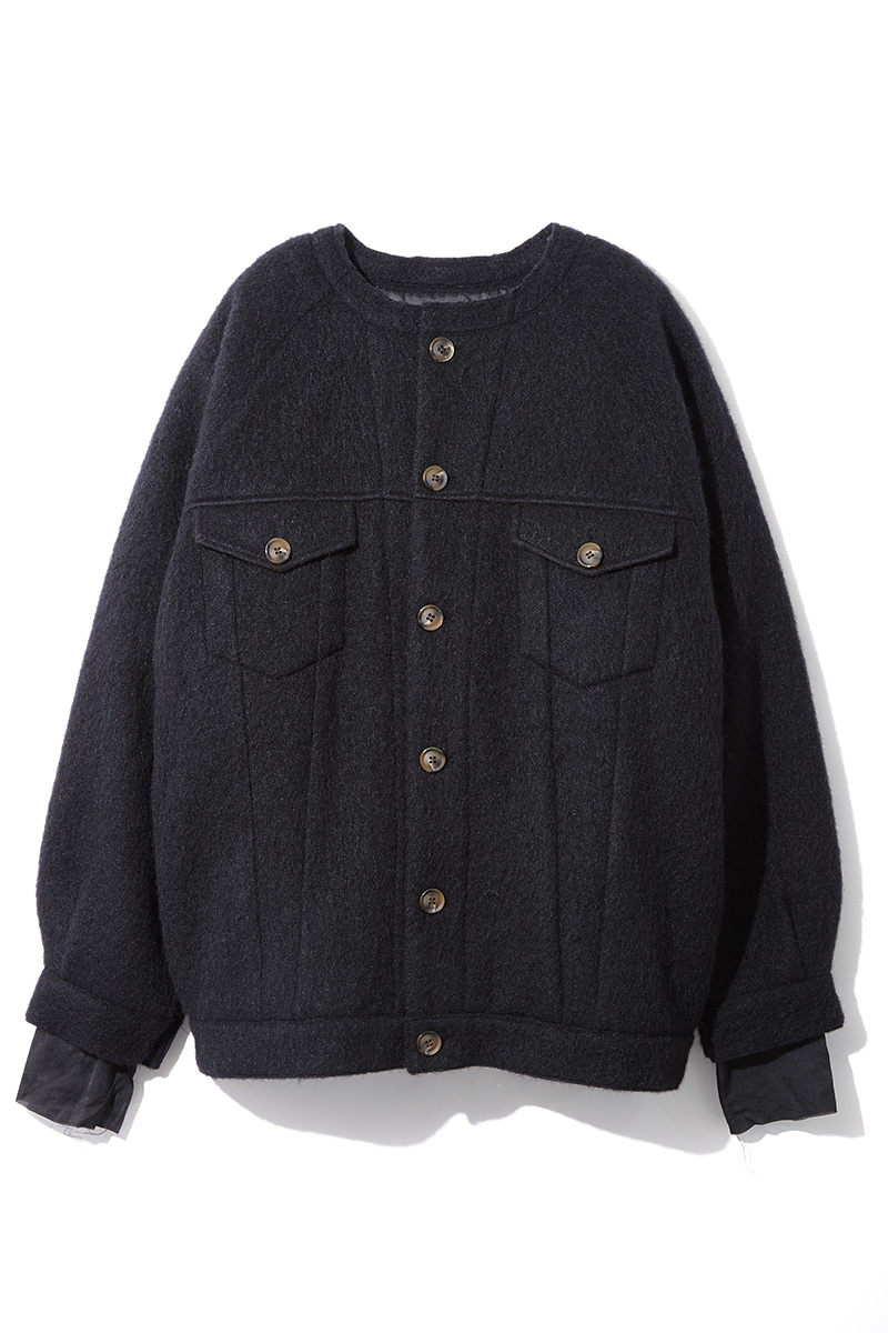 Fluffy Wool Jacket 詳細画像 Black 1