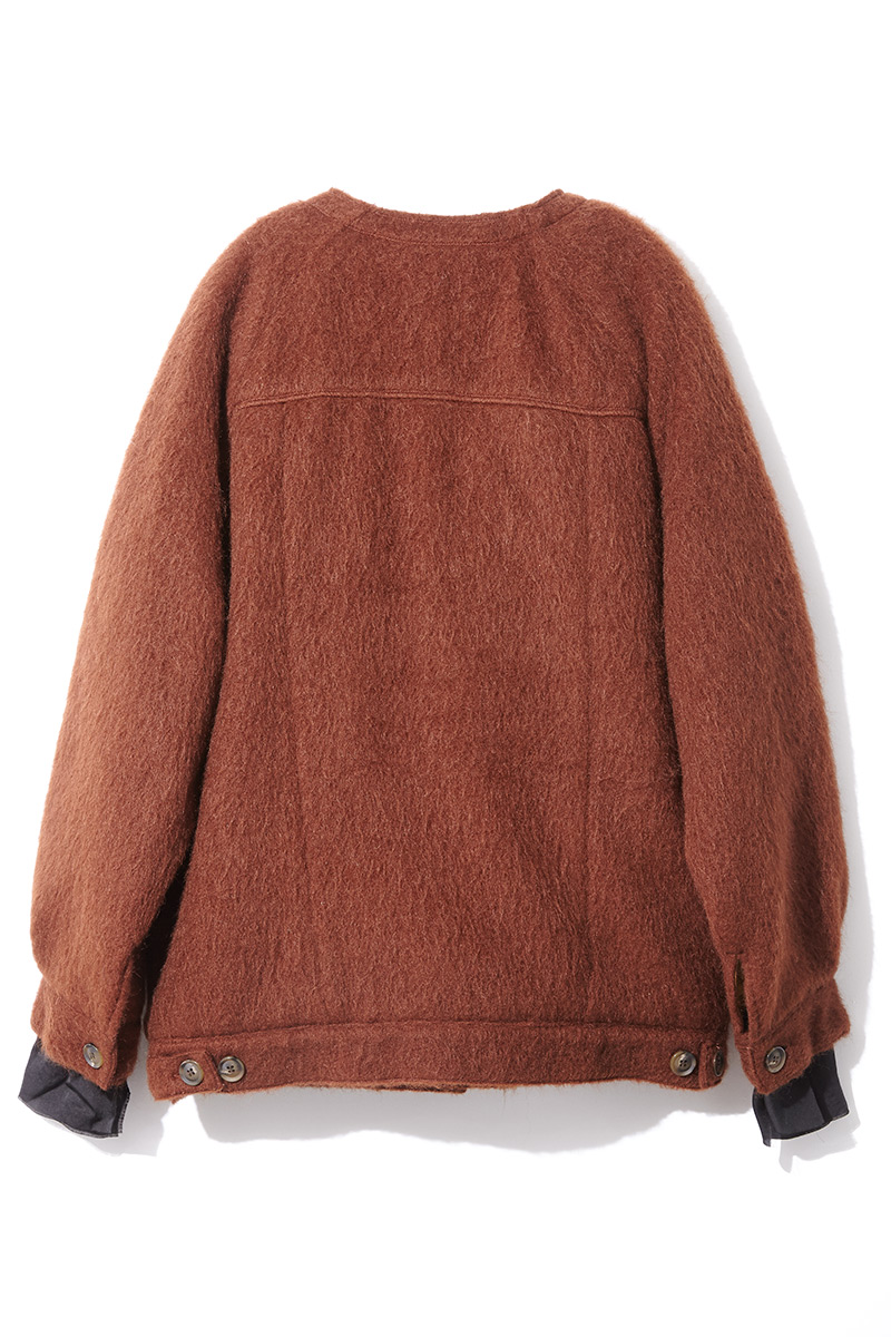 Fluffy Wool Jacket 詳細画像 Brown 2