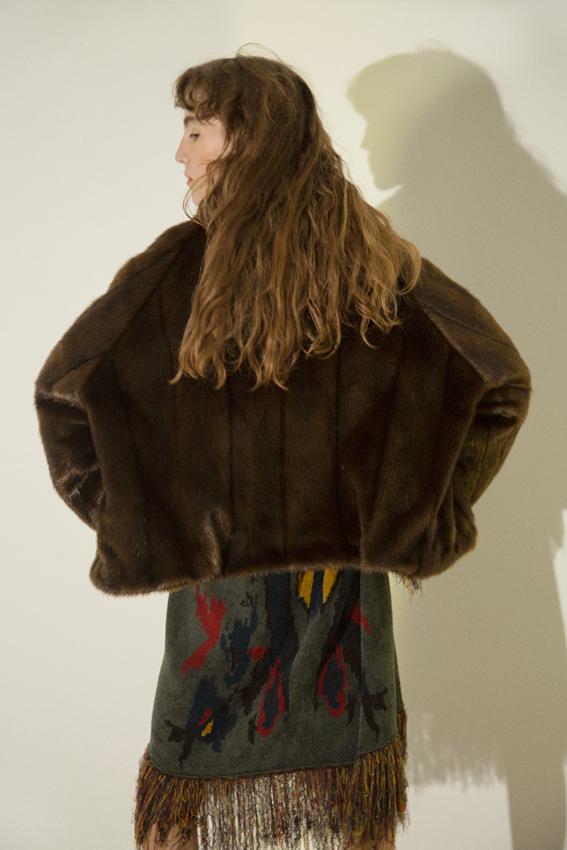 Faux Fur Blouson 詳細画像 Brown 2