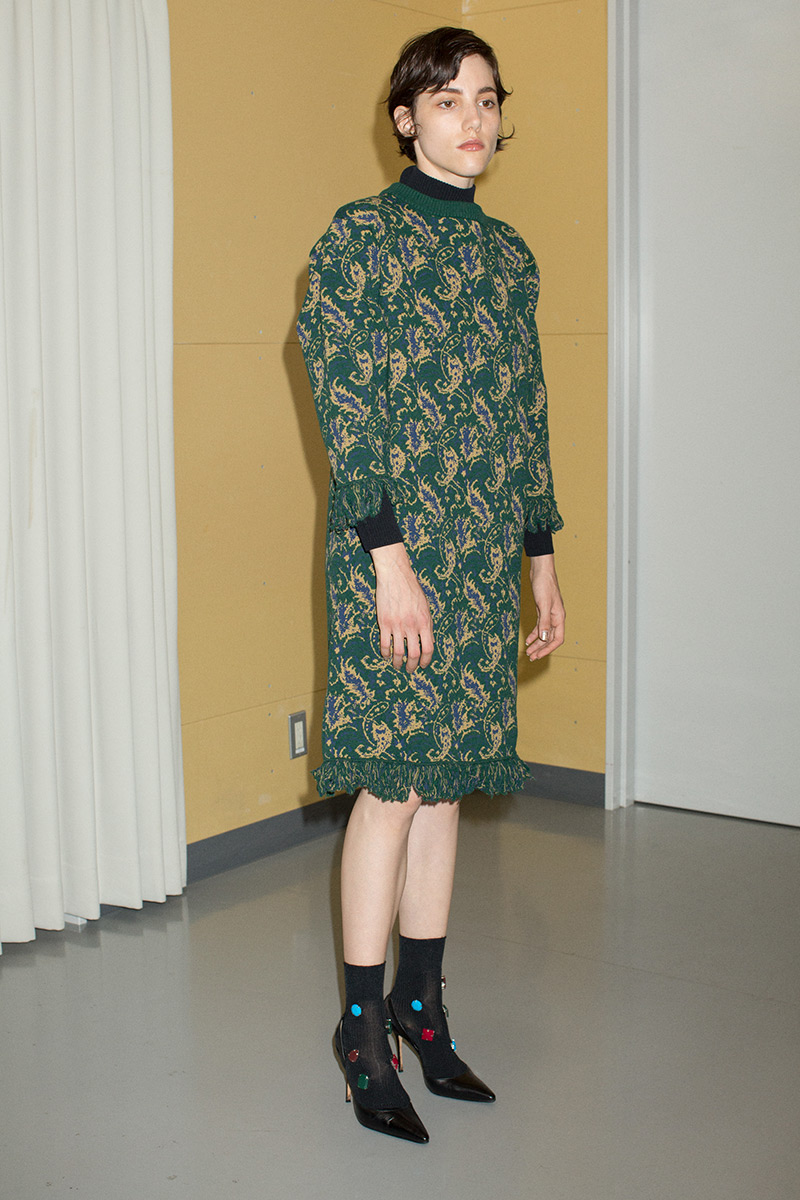 Jacquard Knit Dress 詳細画像 Green 1