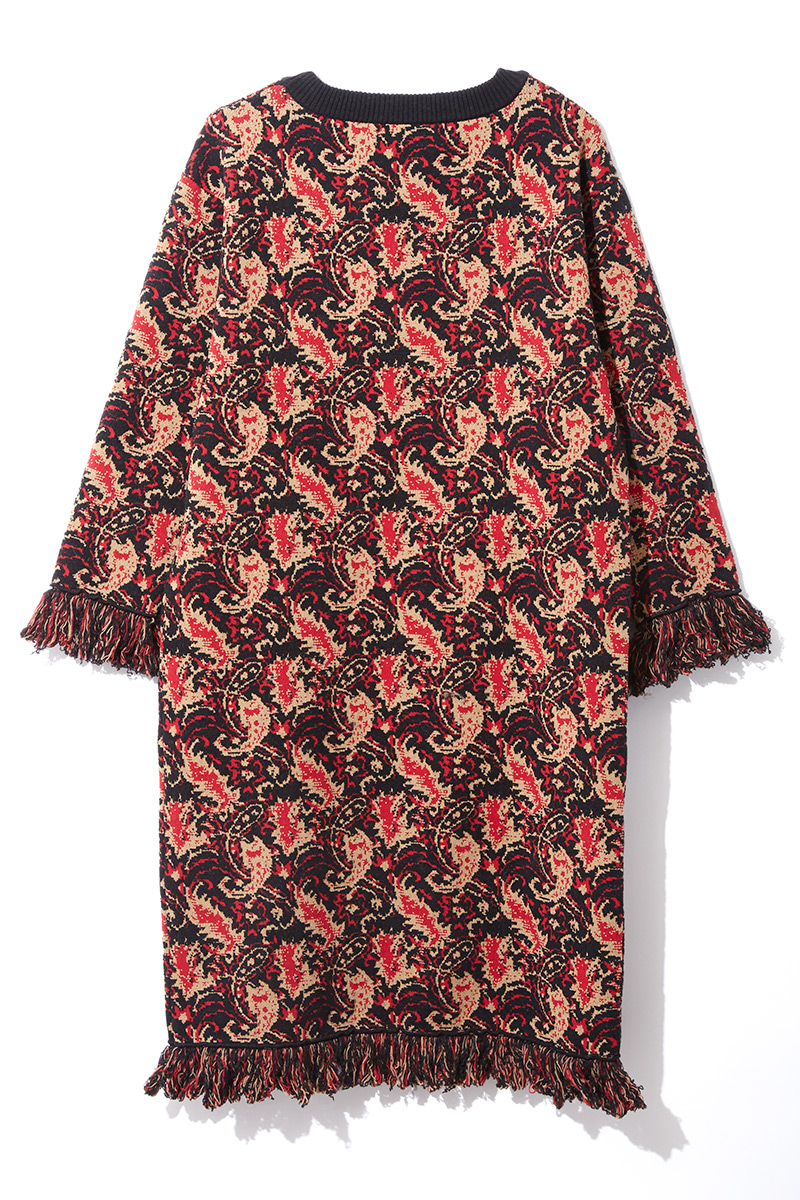 Jacquard Knit Dress 詳細画像 Red 2