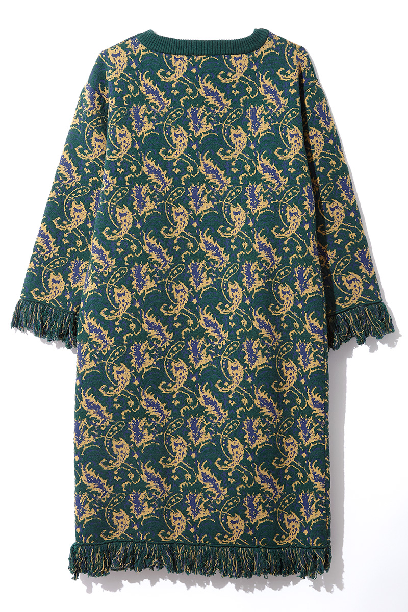 Jacquard Knit Dress 詳細画像 Green 2