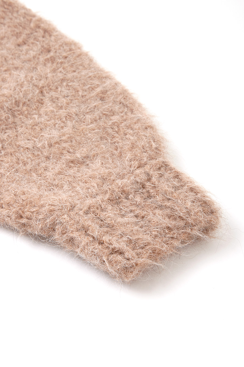 Blocking Sleeve Knit Tops 詳細画像 Beige 5