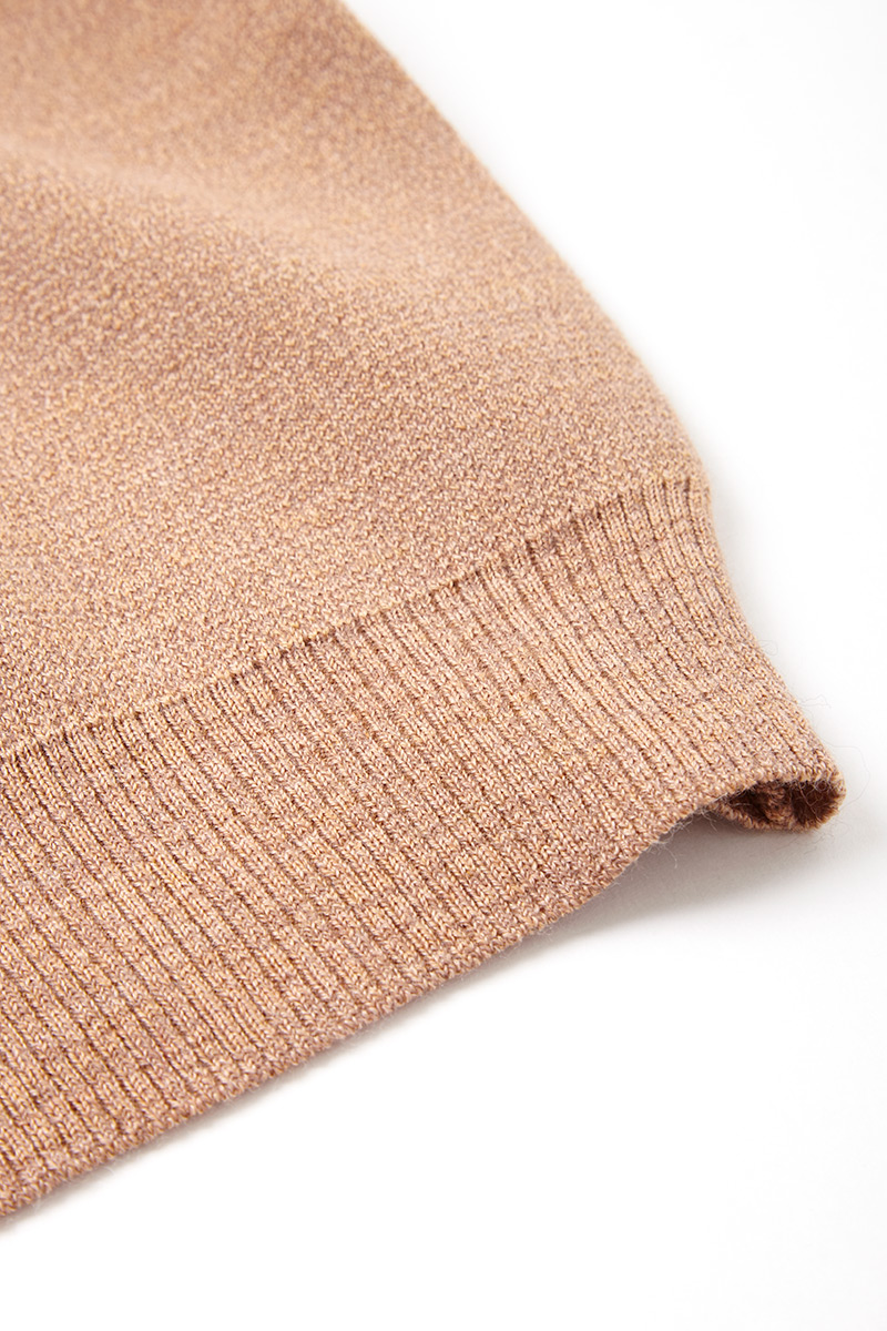 Blocking Sleeve Knit Tops 詳細画像 Beige 6