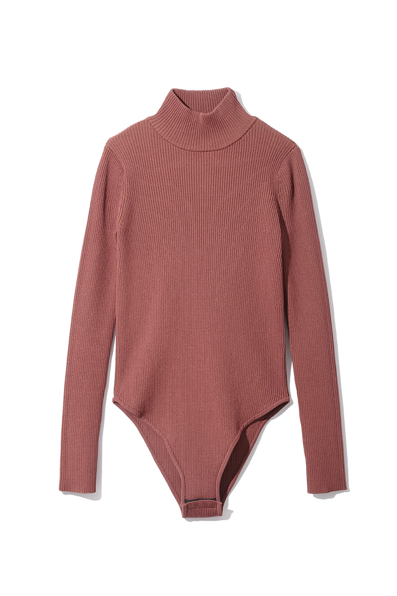 Stand Neck Body Suits 詳細画像 Brown 1