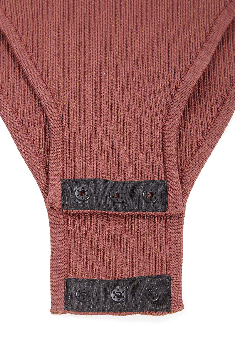 Stand Neck Body Suits 詳細画像 Brown 3