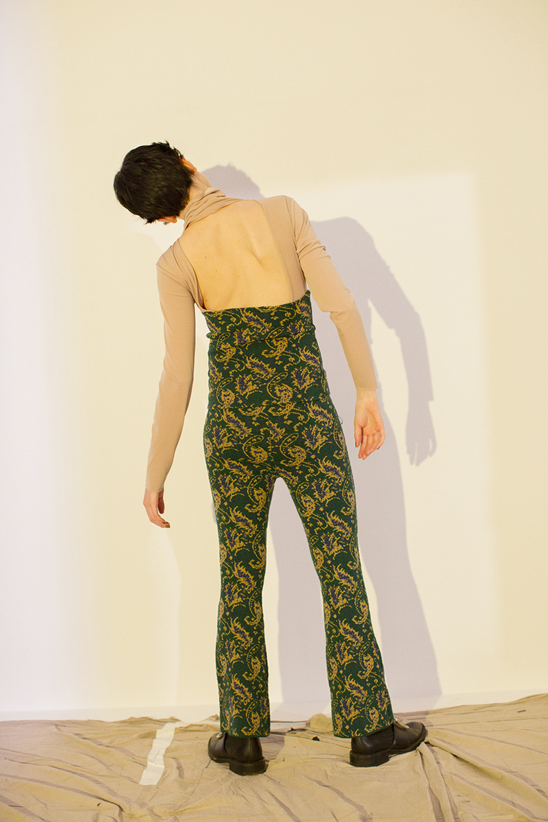 Jacquard Knit Trousers 詳細画像 Green 2