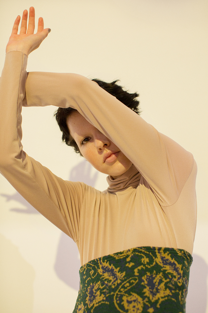 Jacquard Knit Trousers 詳細画像 Green 3