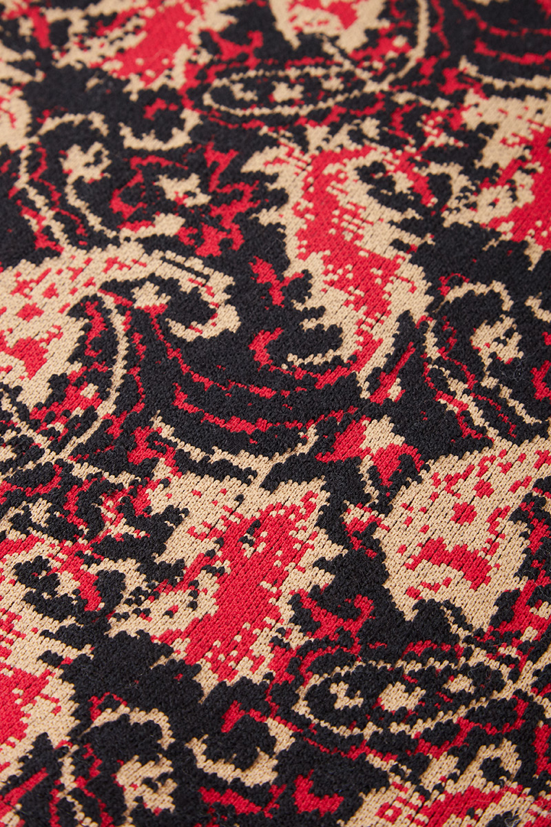 Jacquard Knit Trousers 詳細画像 Red 4