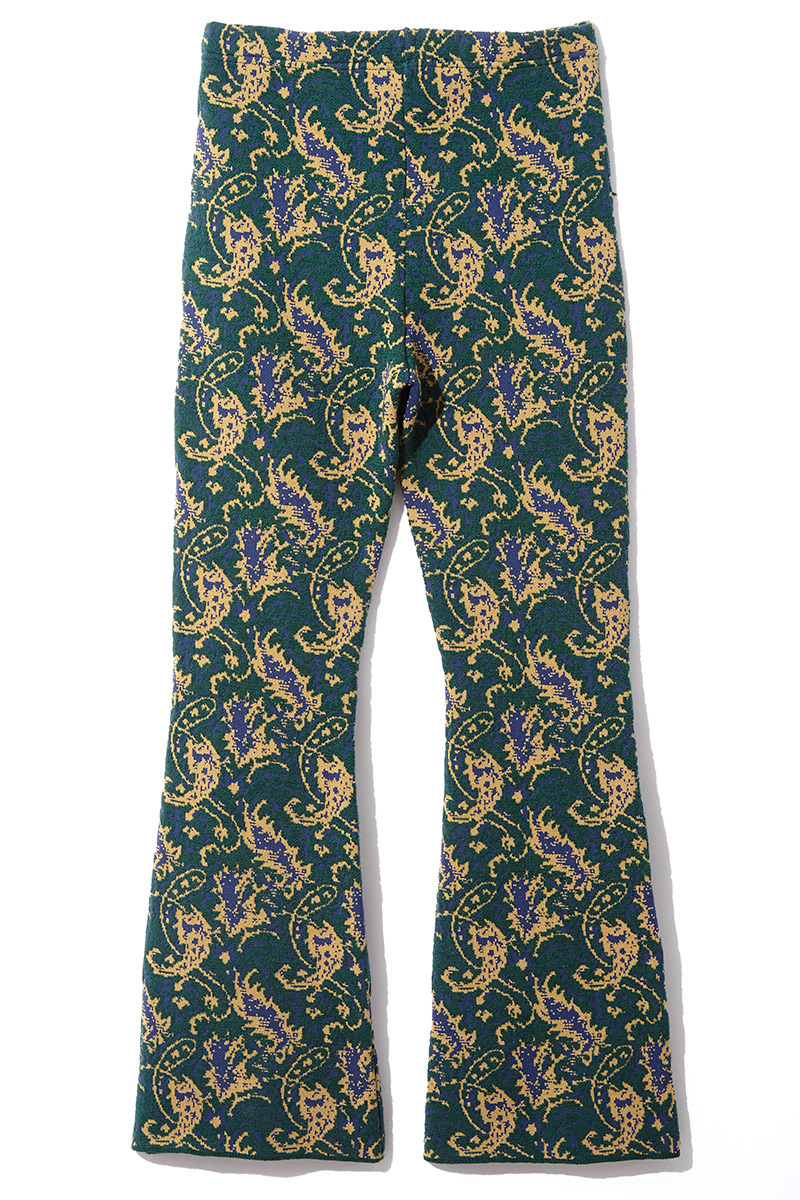 Jacquard Knit Trousers 詳細画像 Green 1