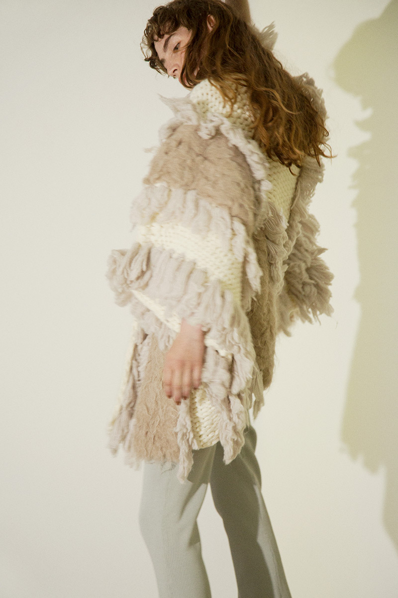 Mixture Hand Knit Gown 詳細画像 Beige 2
