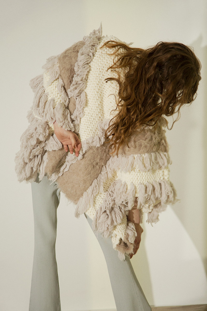 Mixture Hand Knit Gown 詳細画像 Beige 3