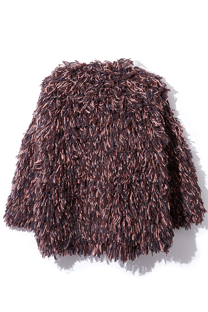 Hand Fringe Knit Coat 詳細画像 Pink 4