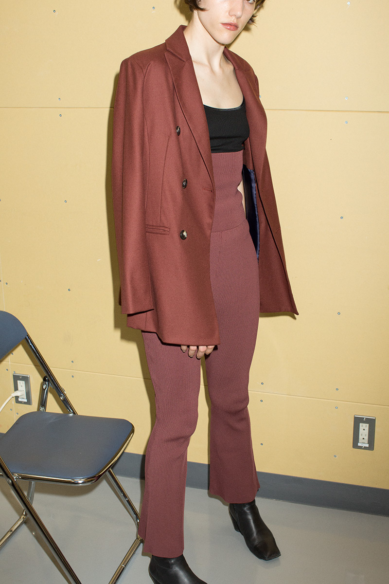 Rib Knit Trouser 詳細画像 Brown 2