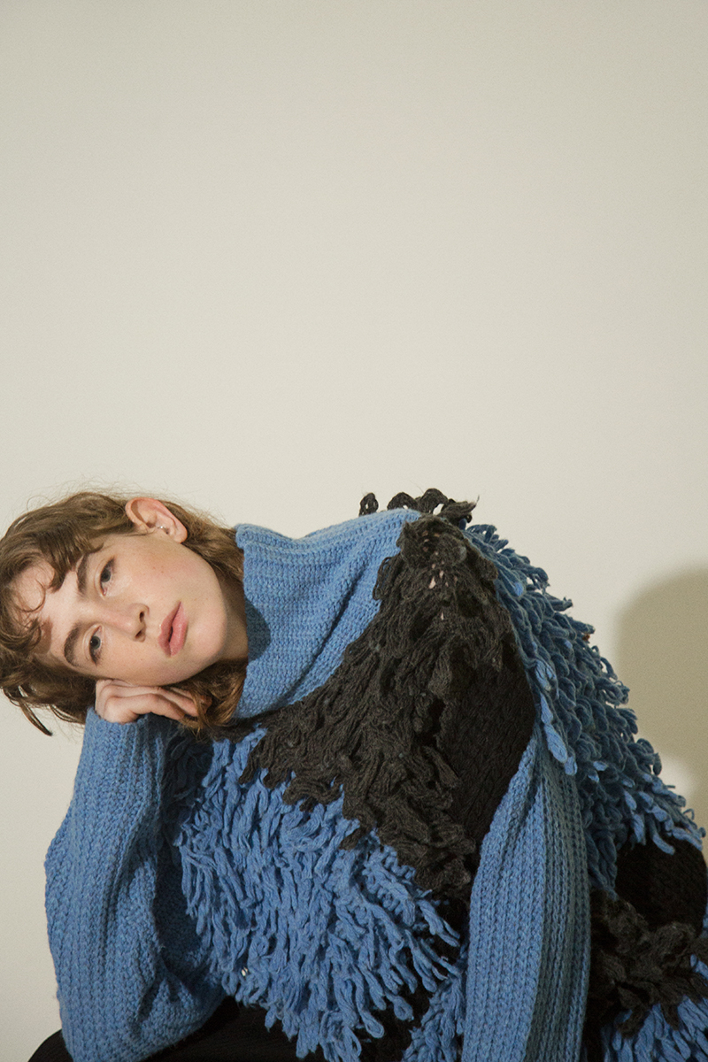 Patchwork Turtle Knit 詳細画像 Blue 1
