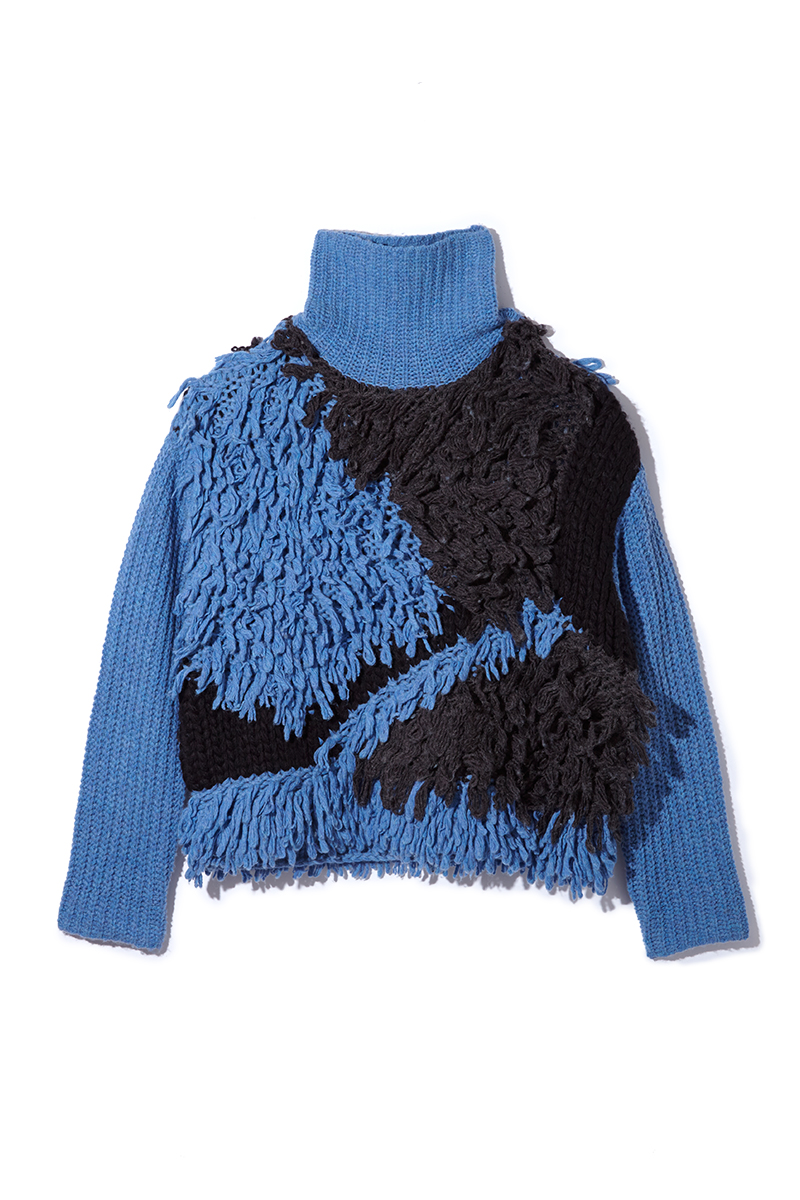 Patchwork Turtle Knit 詳細画像 Blue 1