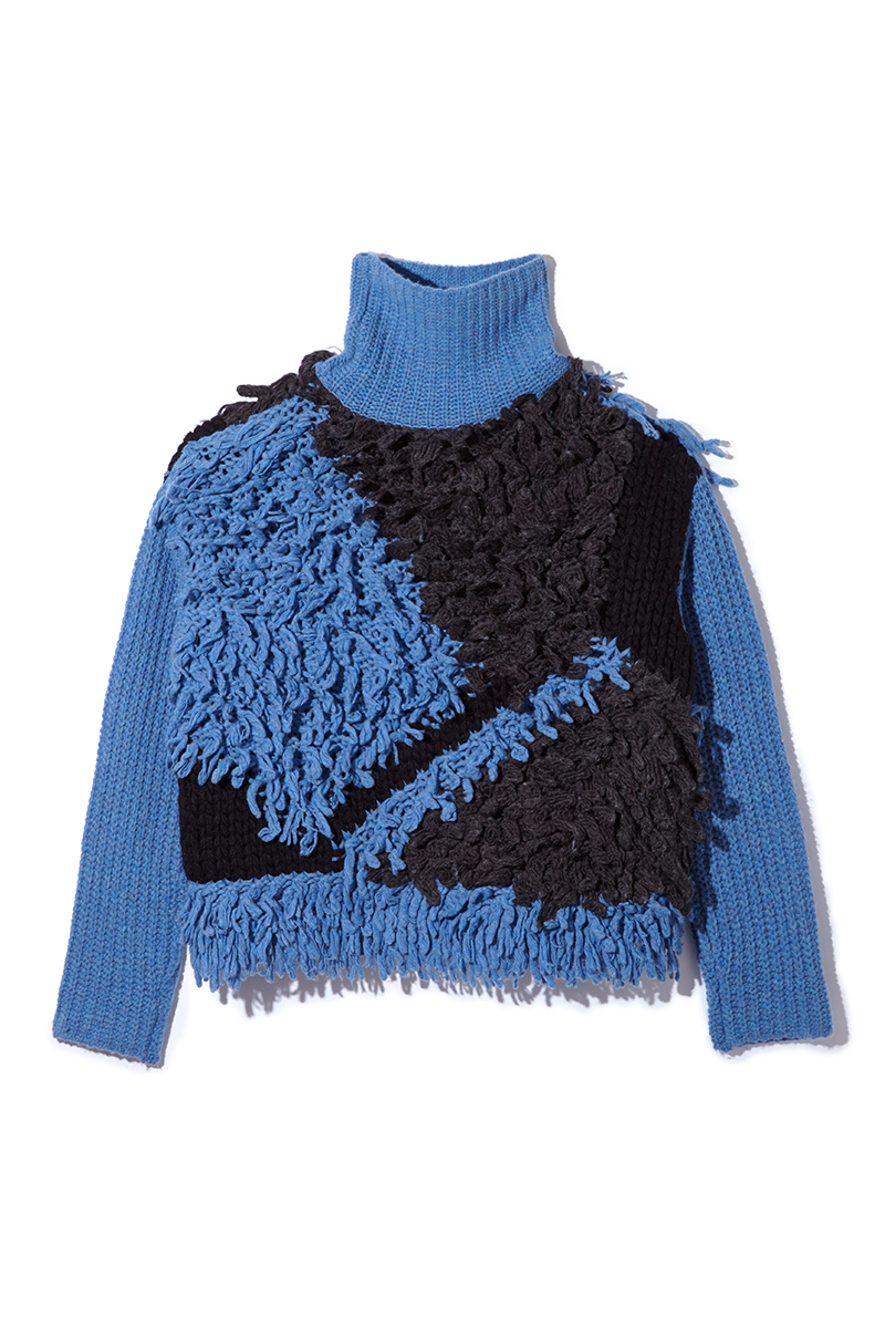 Patchwork Turtle Knit 詳細画像 Blue 4